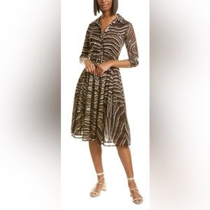 Samantha Sung Exotic Zebra Print Dress, Size 8